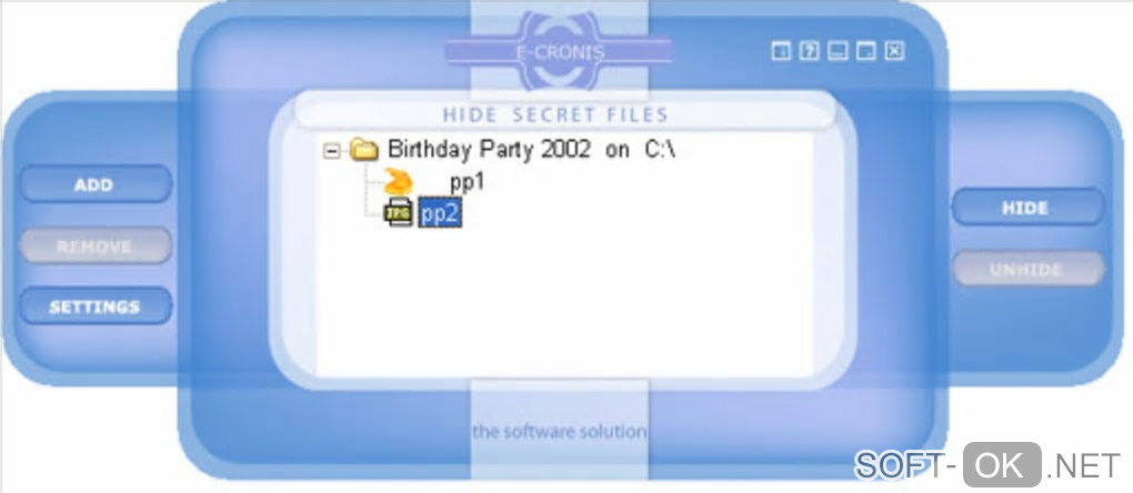 Screenshot №1 "Hide Secret Files"