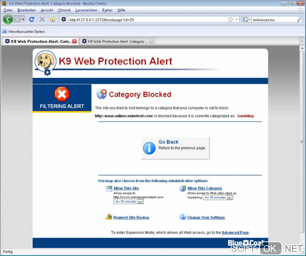 Screenshot №2 "K9 Web Protection"