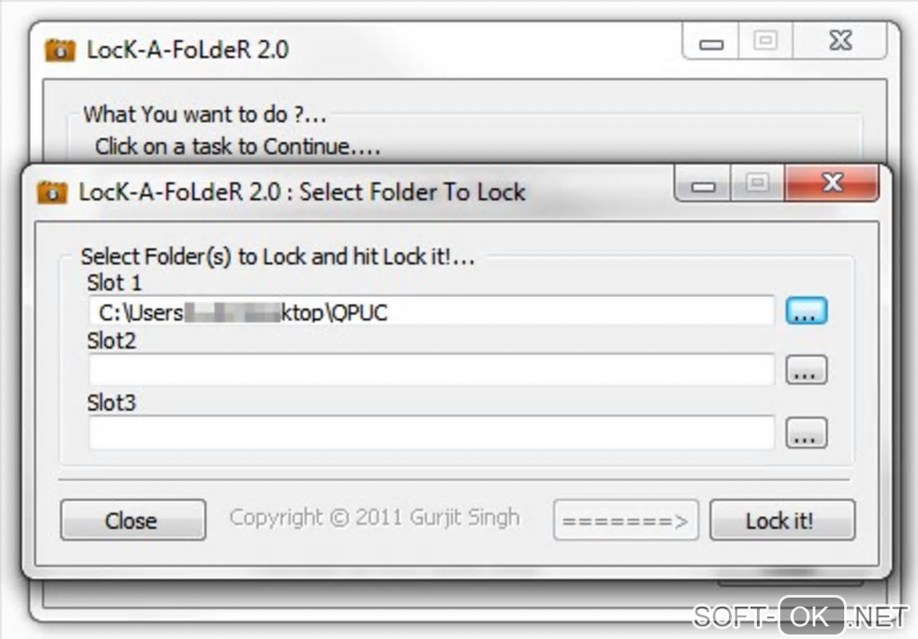 Screenshot №2 "LocK-A-FoLdeR"