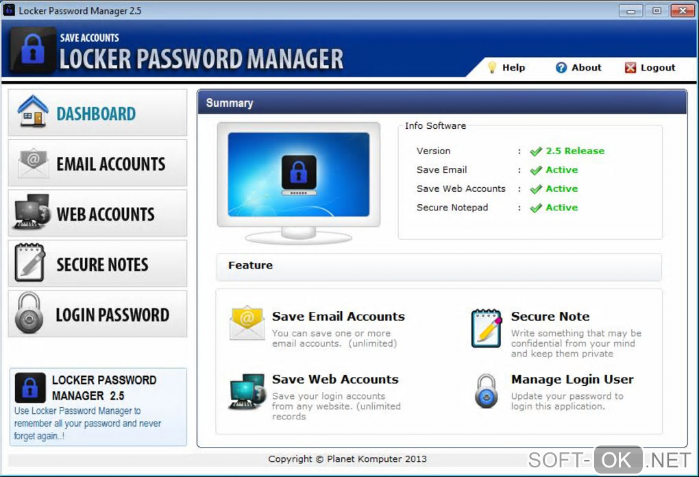 Screenshot №1 "Locker Password Manager"