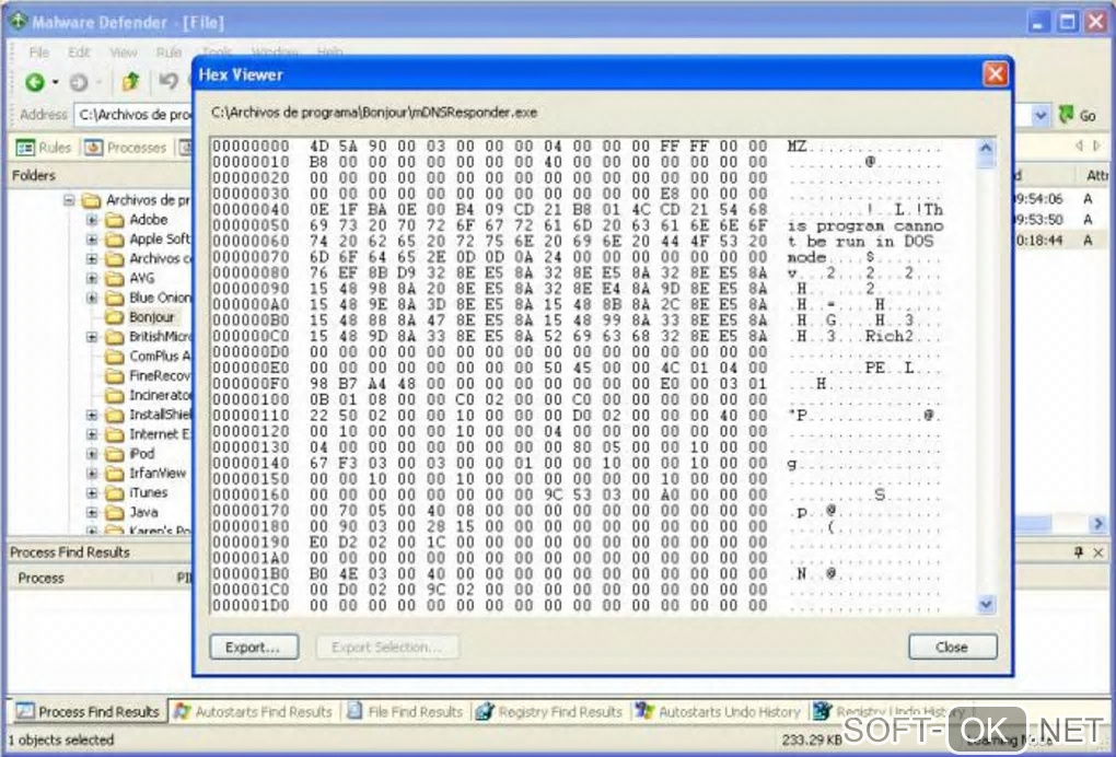 Screenshot №1 "Malware Defender"