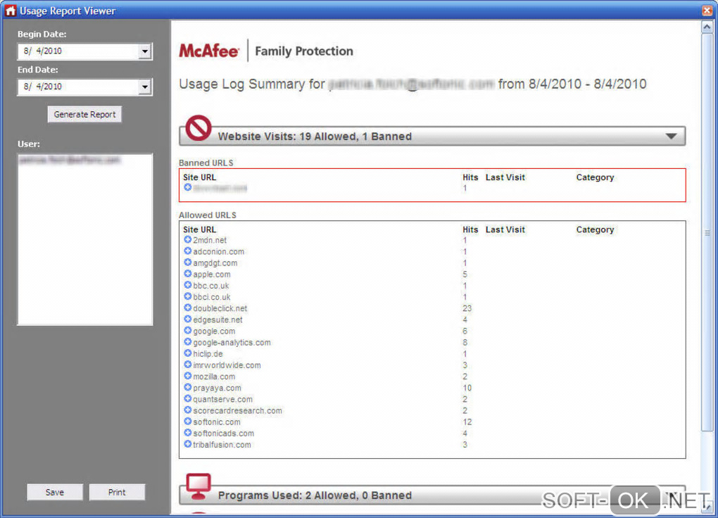 Screenshot №1 "McAfee Family Protection"