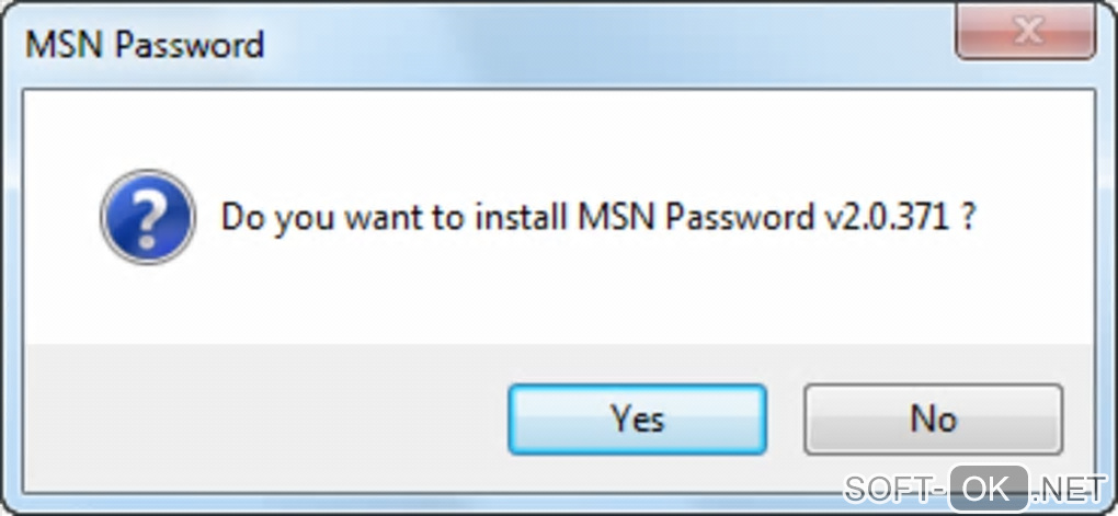 Screenshot №1 "MSN Messenger Password"