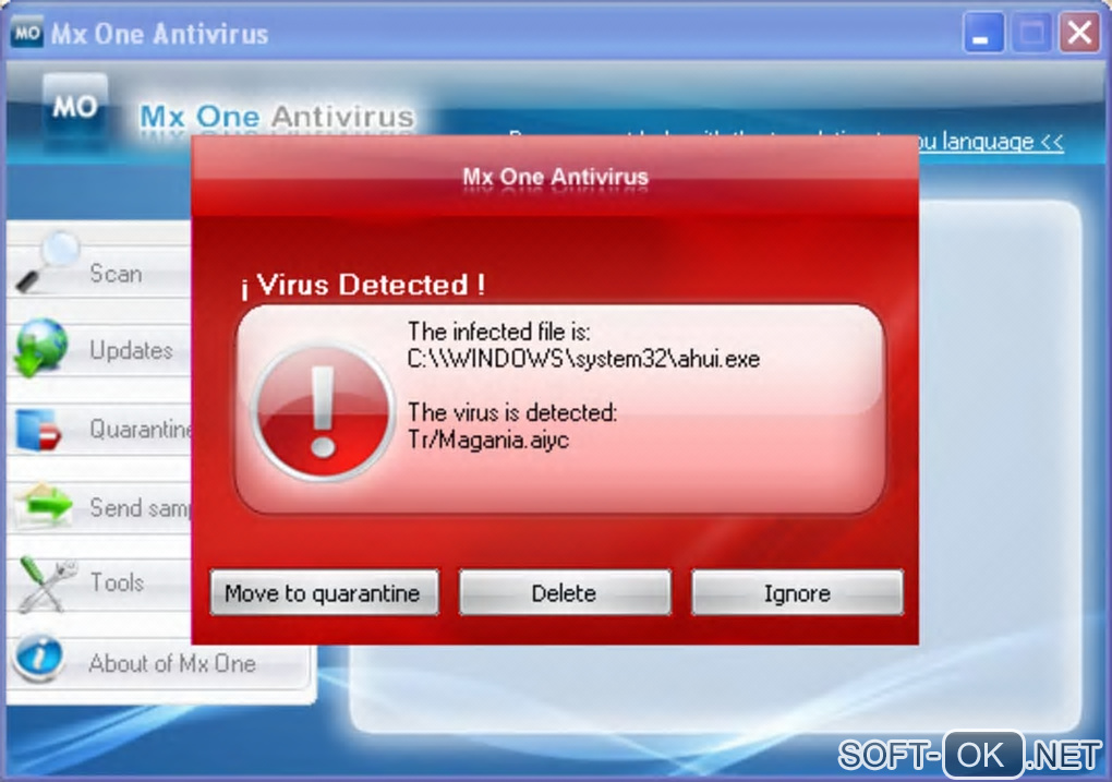 Screenshot №2 "Mx One Antivirus"