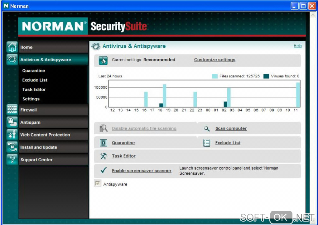 Screenshot №2 "Norman Antivirus & Antispyware"