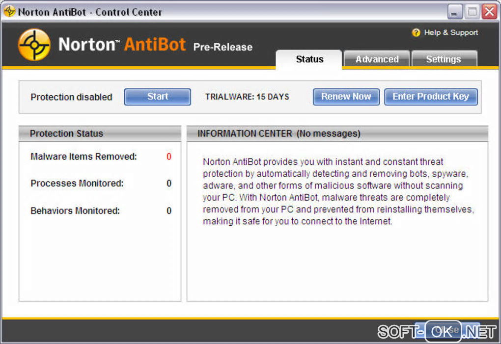 Screenshot №1 "Norton AntiBot"