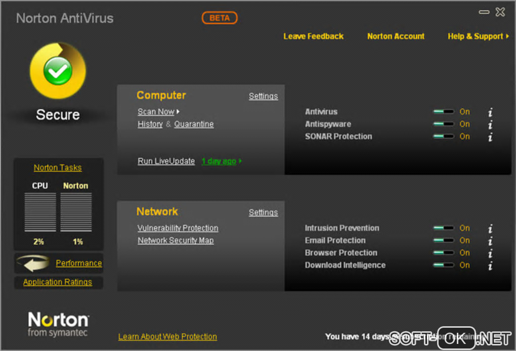 Screenshot №1 "Norton AntiVirus"