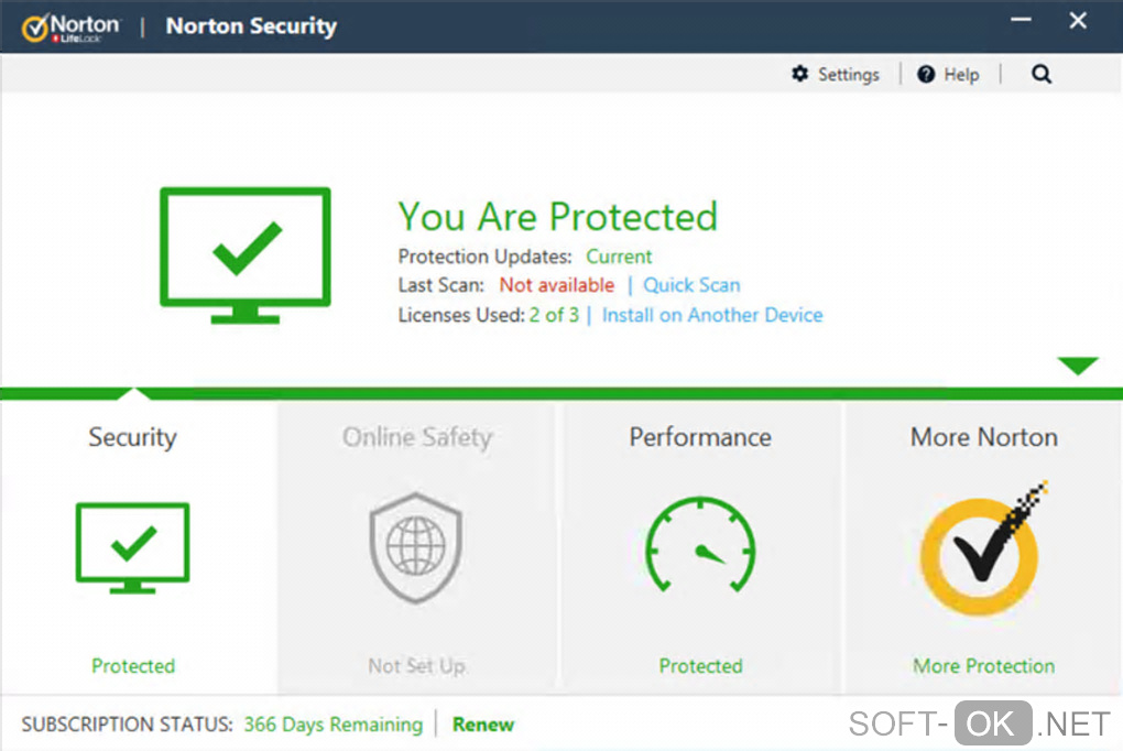 Screenshot №1 "Norton Security Deluxe"