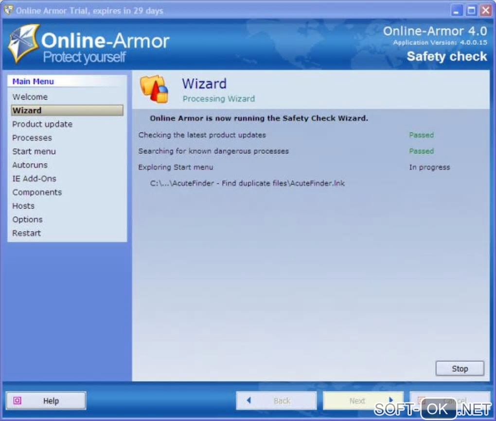 Screenshot №2 "Online-Armor"