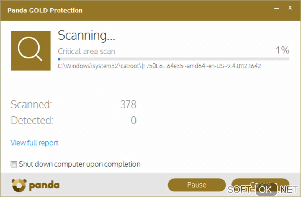 Screenshot №1 "Panda Gold Protection"
