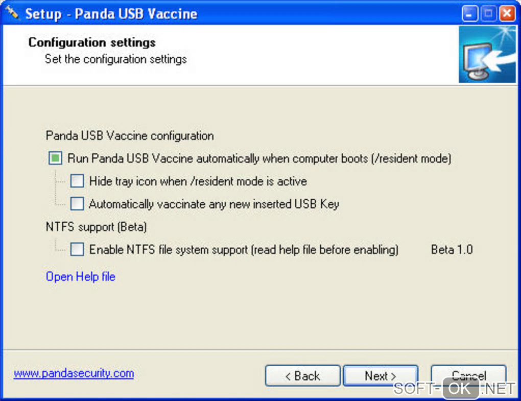 Screenshot №2 "Panda USB Vaccine"