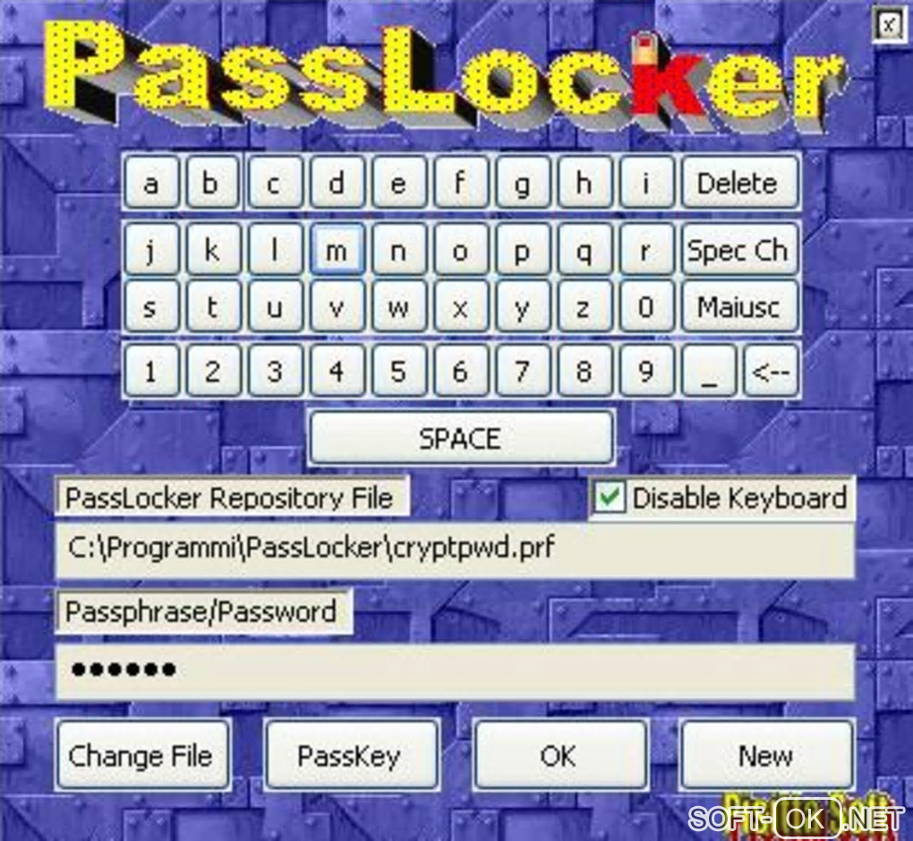 The appearance "PassLocker"