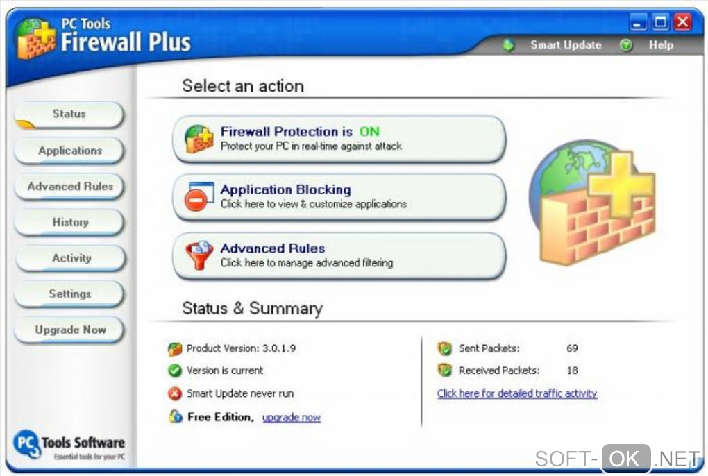Screenshot №2 "PC Tools Firewall Plus"