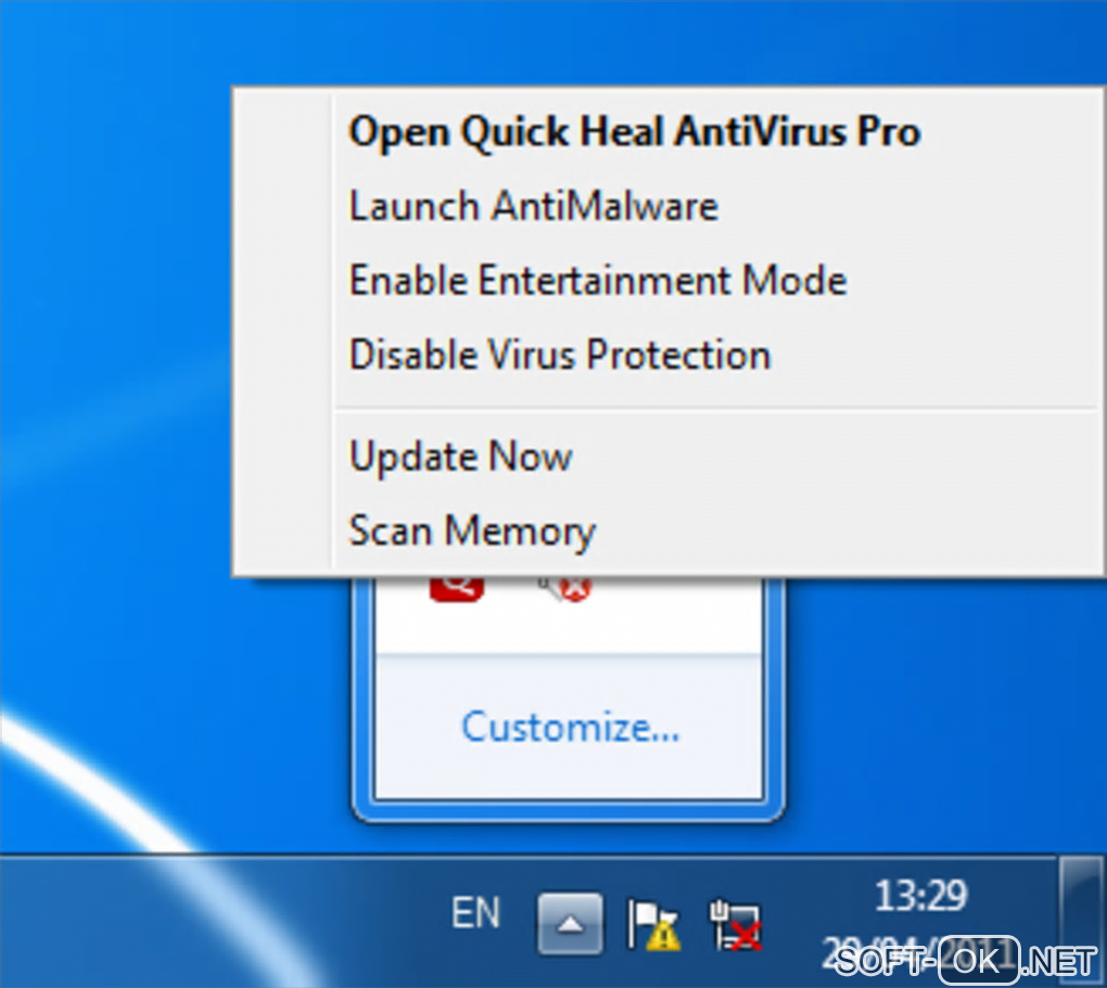 Screenshot №1 "Quick Heal Anti-Virus"