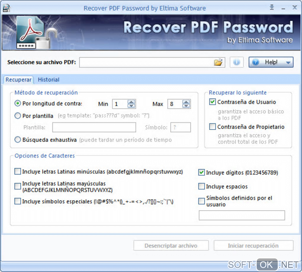 Screenshot №2 "Recover PDF Password"