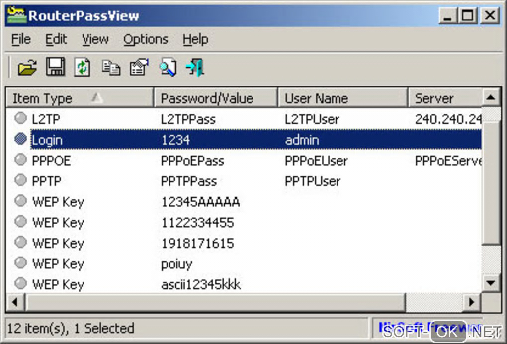Screenshot №1 "RouterPassView"