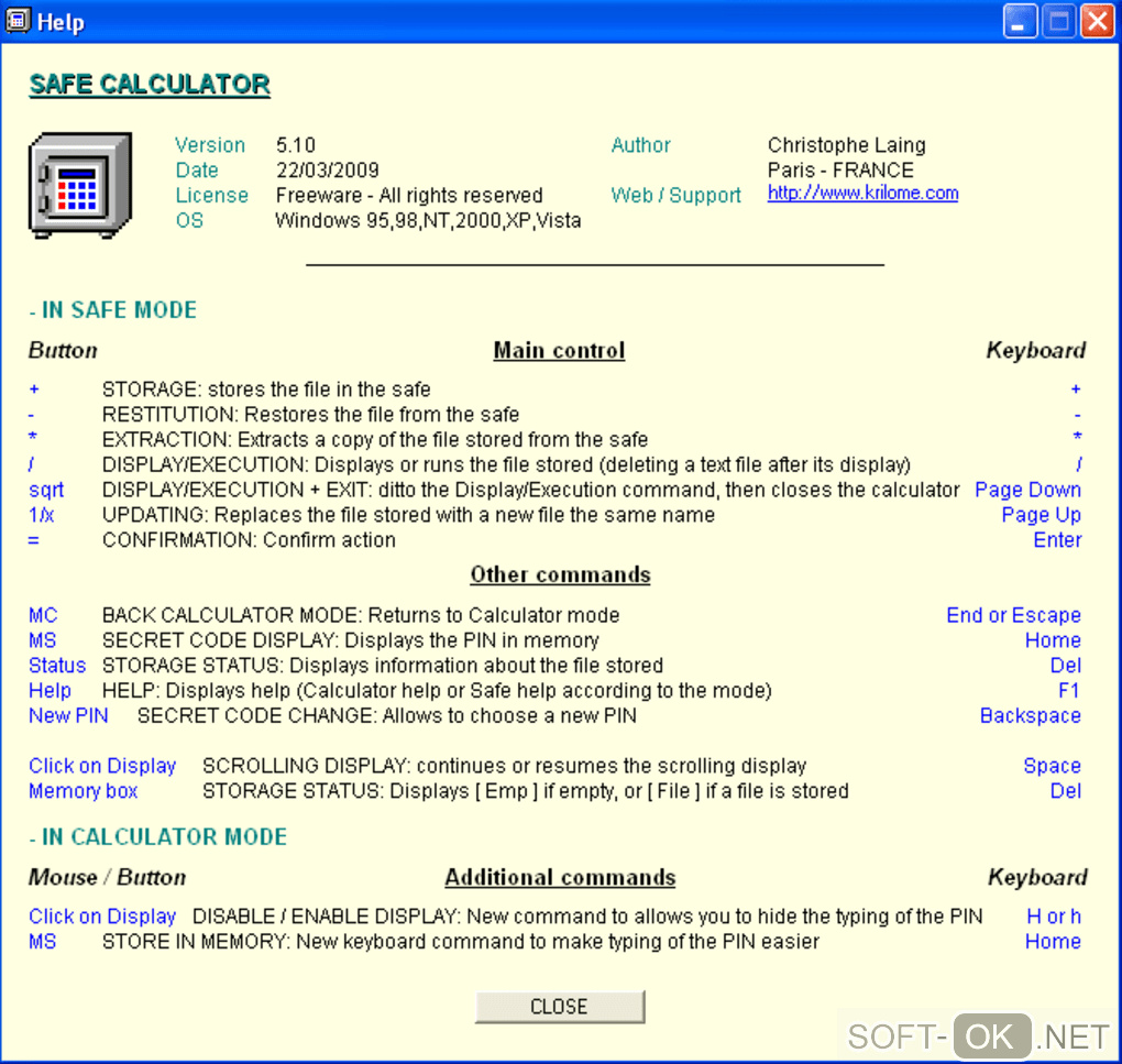 Screenshot №1 "Safe Calculator"