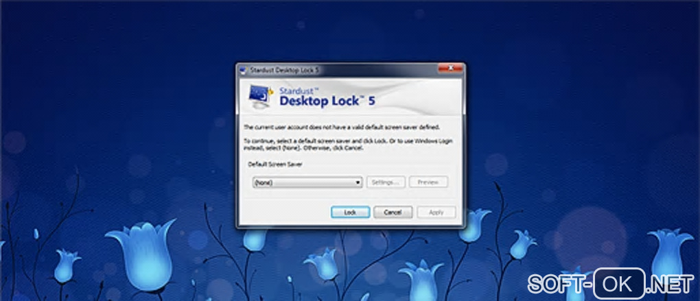 Screenshot №1 "Stardust Desktop Lock 5"