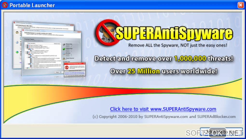 The appearance "SuperAntiSpyware Portable Scanner"