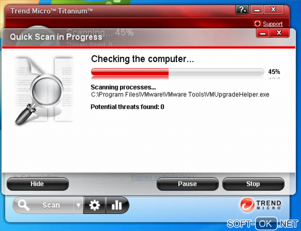 Screenshot №1 "Trend Micro Titanium Security for Netbooks"