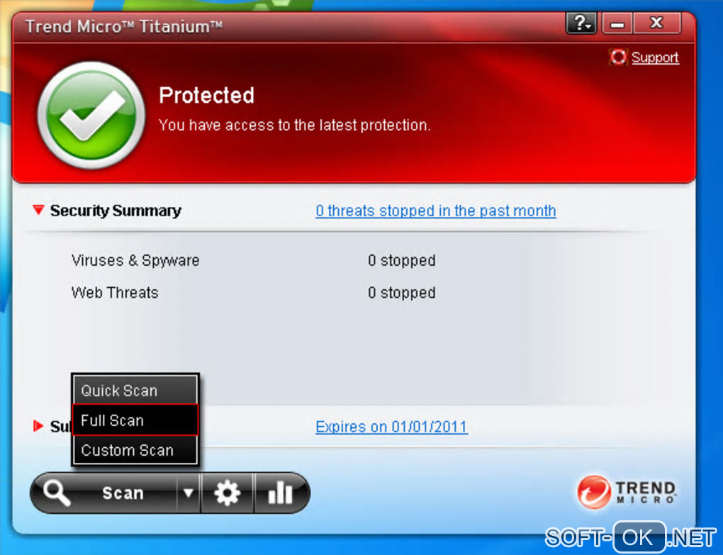 Screenshot №2 "Trend Micro Titanium Security for Netbooks"
