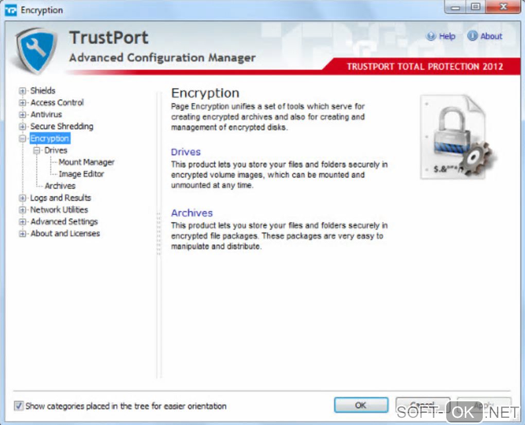 The appearance "TrustPort Total Protection"