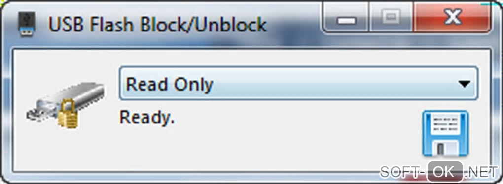 Screenshot №1 "USB Flash Block/Unblock"