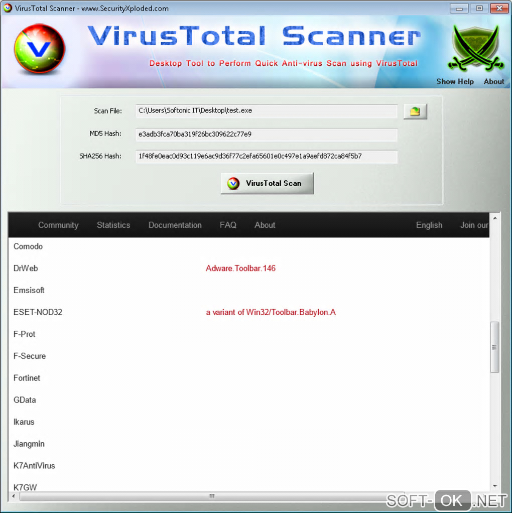 Screenshot №2 "Virus Total Scanner"