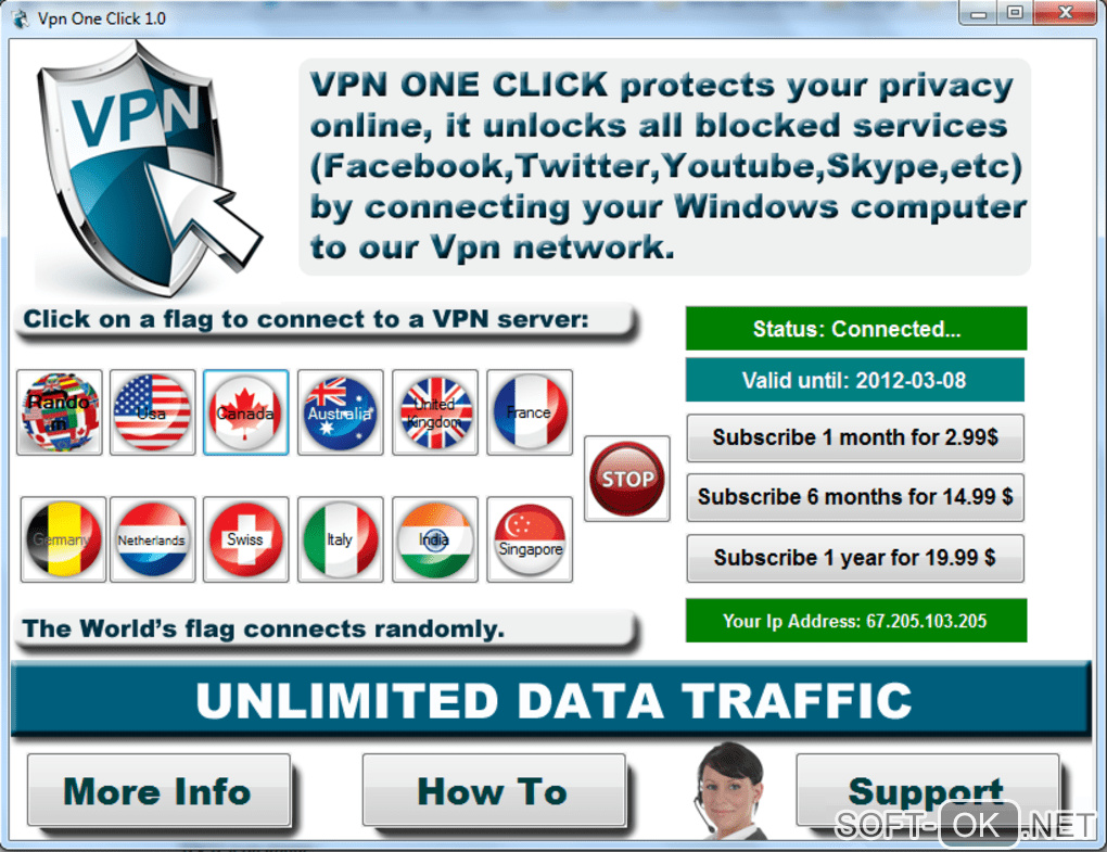 The appearance "Vpn One Click"