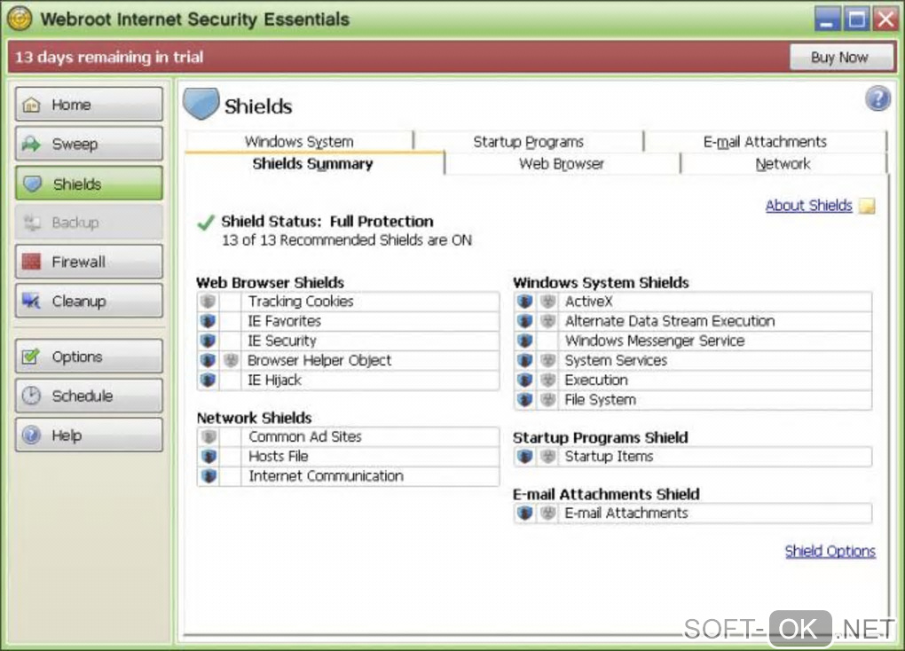 The appearance "Webroot Internet Security Essentials"