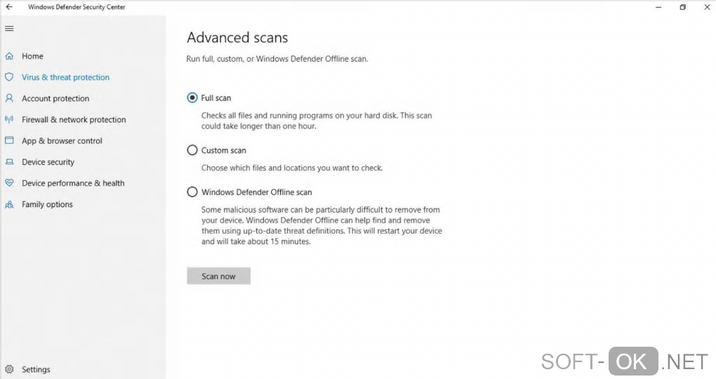 The appearance "Windows Defender"