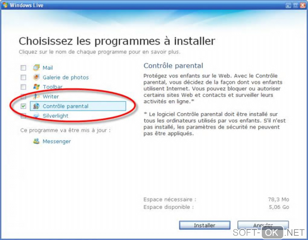 Screenshot №1 "Windows Live Family Safety"