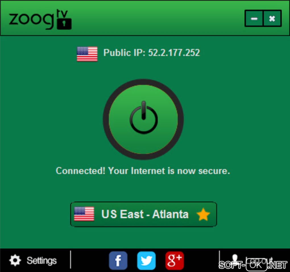 Screenshot №1 "ZoogTV VPN"