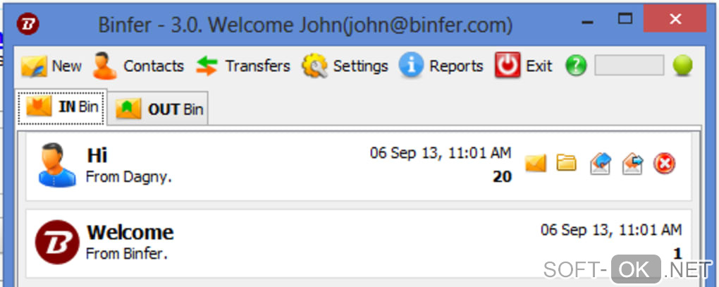 Screenshot №1 "Binfer Transfer/Send Large Files Easily"