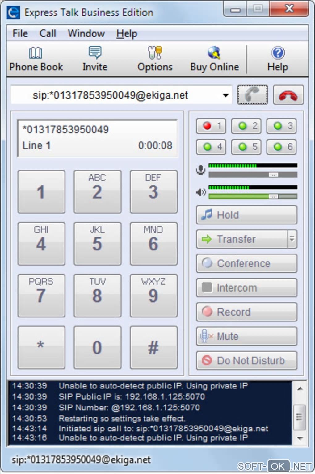 Screenshot №1 "Express Talk VoIP Softphone"