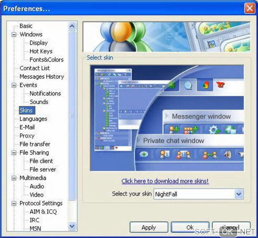 The appearance "Instant Messenger 2 (IM2)"