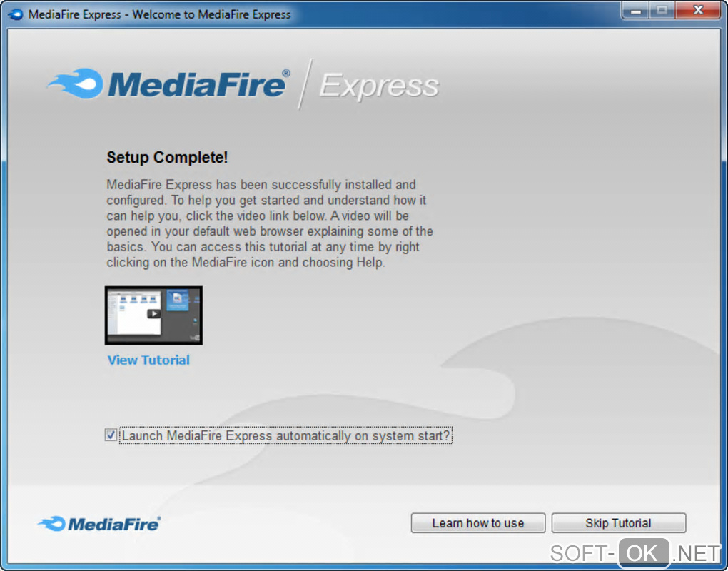 The appearance "MediaFire Desktop"