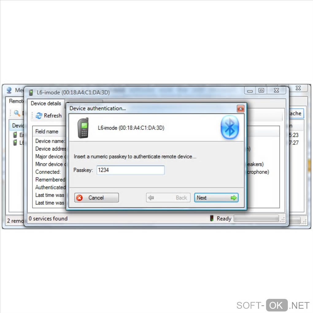 Screenshot №1 "Medieval Bluetooth Network Scanner"