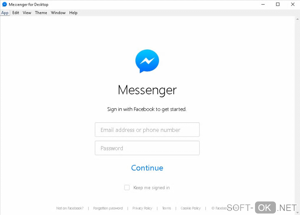 The appearance "Messenger for Desktop"