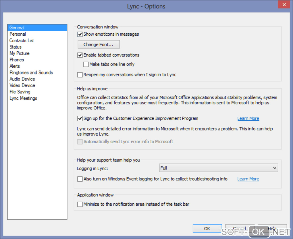 Screenshot №2 "Microsoft Lync 2013"