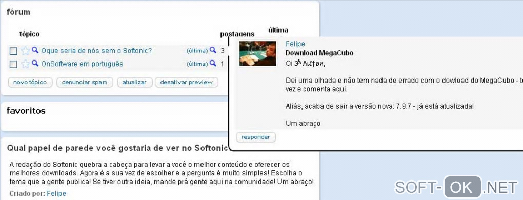 The appearance "Orkut Manager"