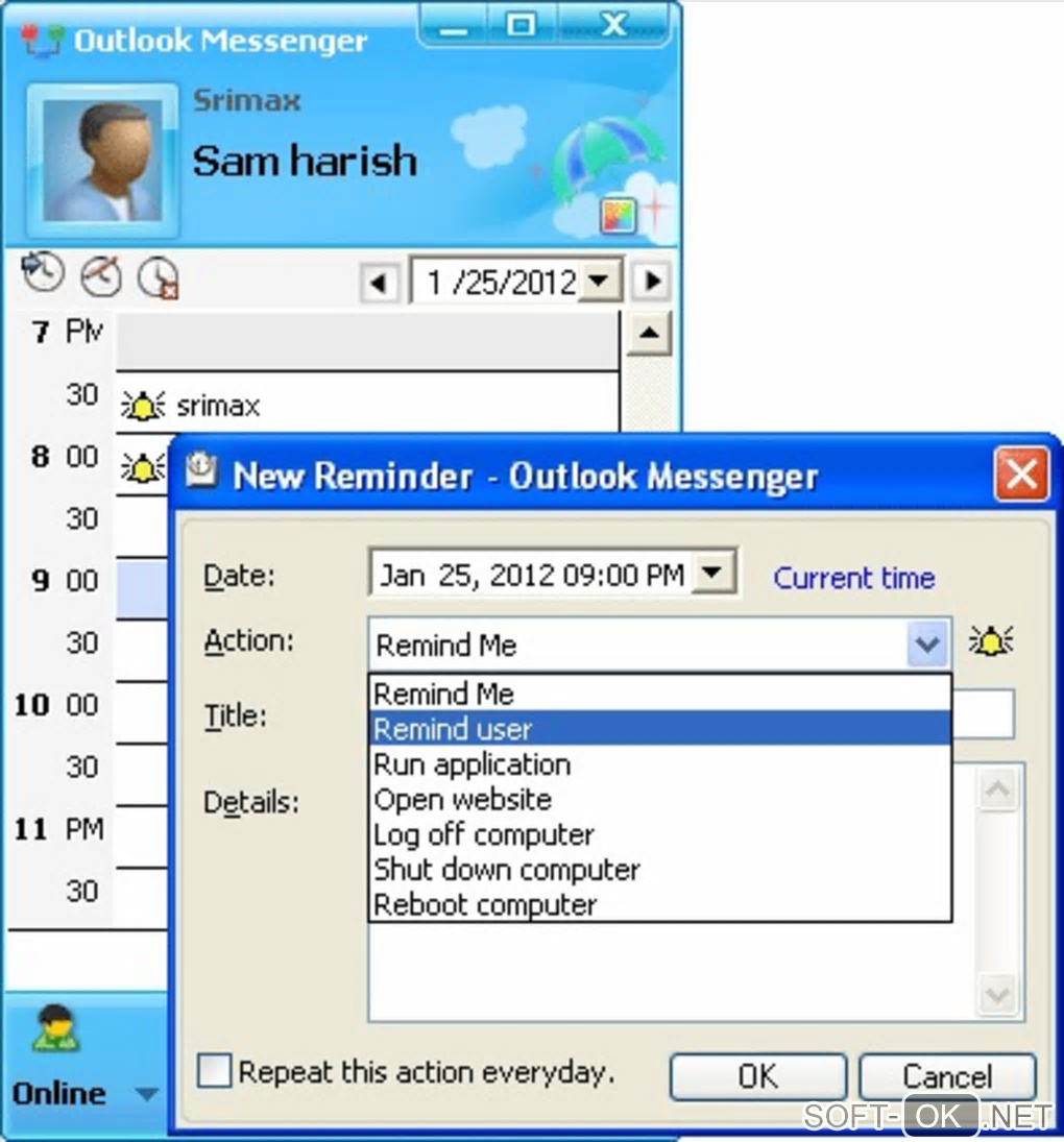 Screenshot №2 "Outlook LAN Messenger"