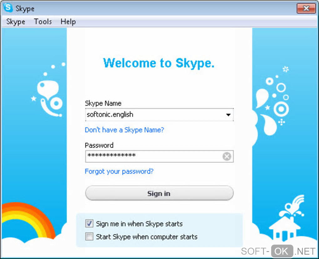The appearance "Skype Portable"