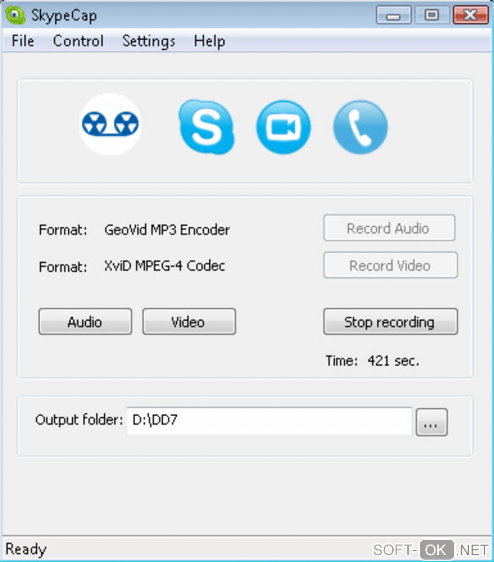 Screenshot №1 "SkypeCap"