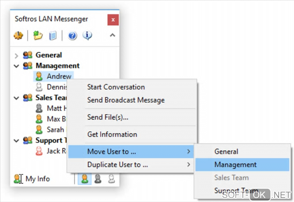 Screenshot №1 "Softros LAN Messenger"