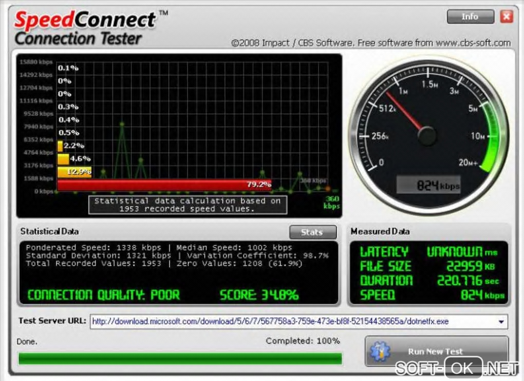Screenshot №2 "SpeedConnect Connection Tester"