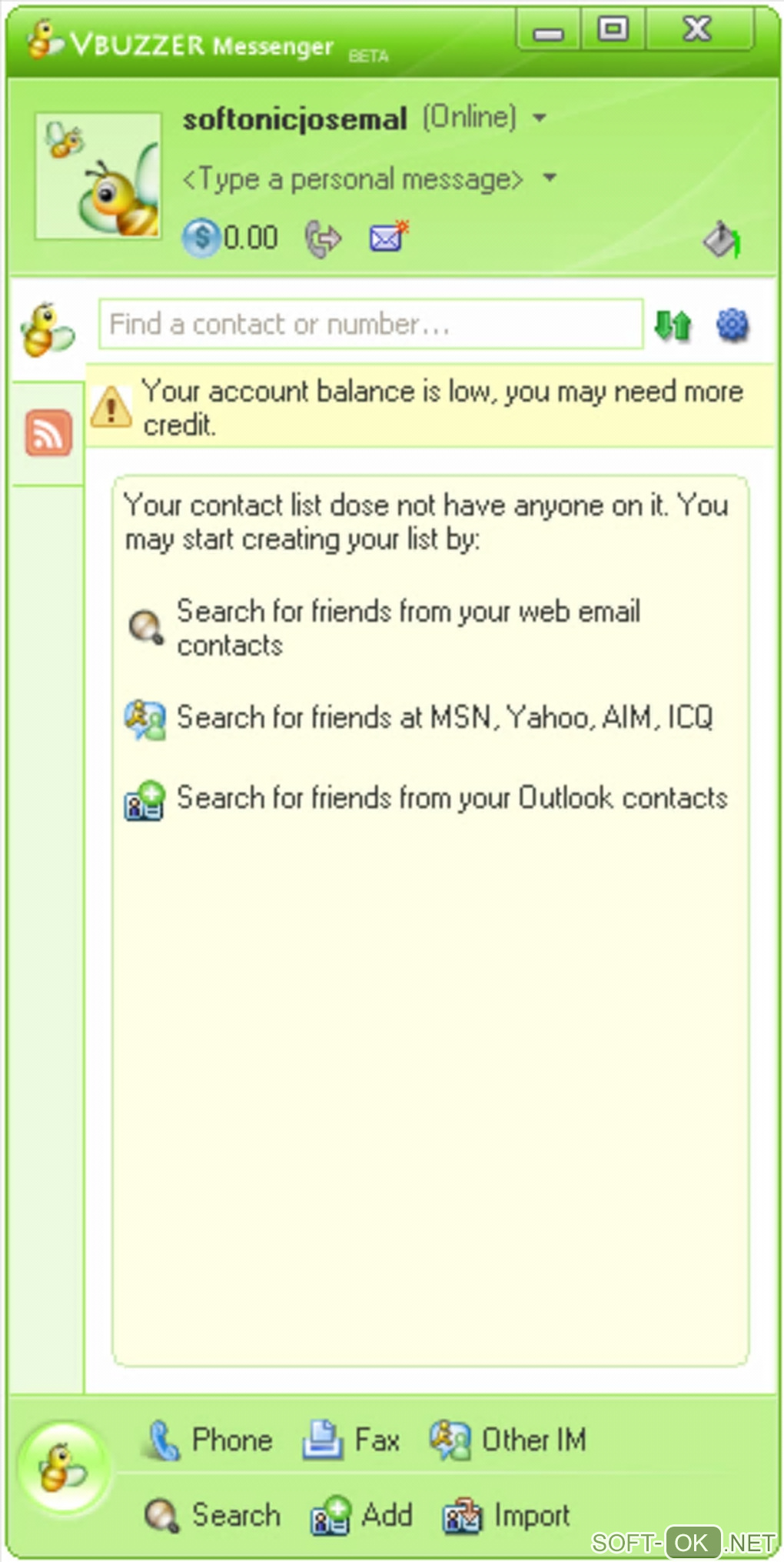 Screenshot №2 "Vbuzzer Messenger"