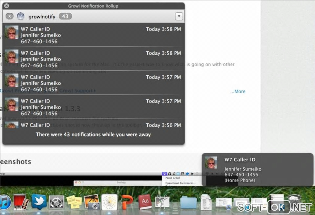Screenshot №1 "W7 Caller ID Server"