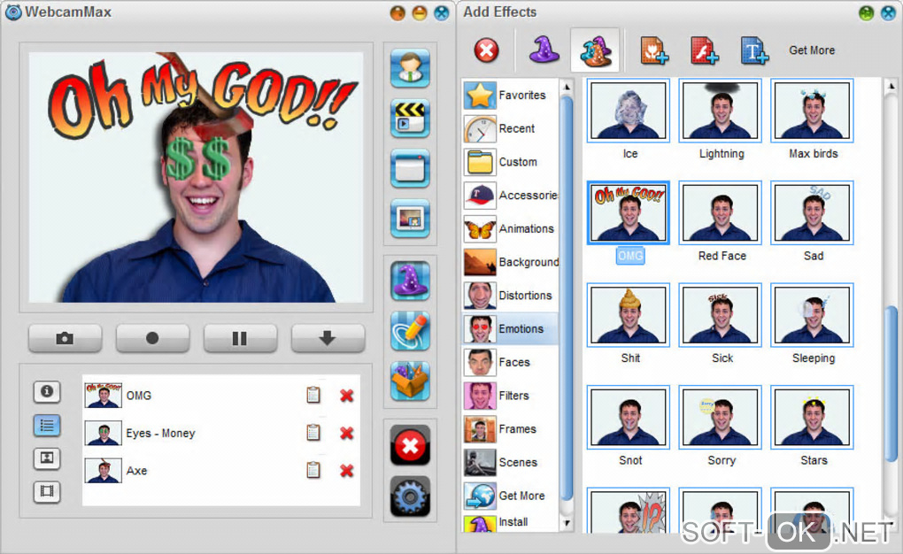 Screenshot №1 "WebcamMax"
