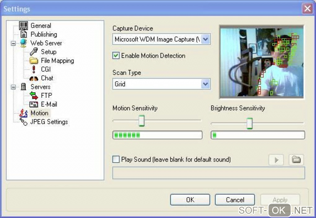 Screenshot №2 "WheresJames Webcam Publisher"